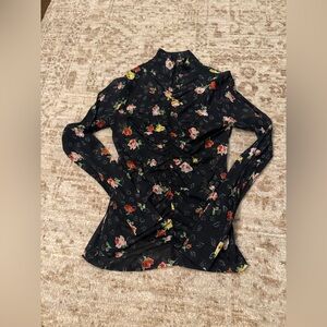 Veronica Beard Mesh Turtleneck